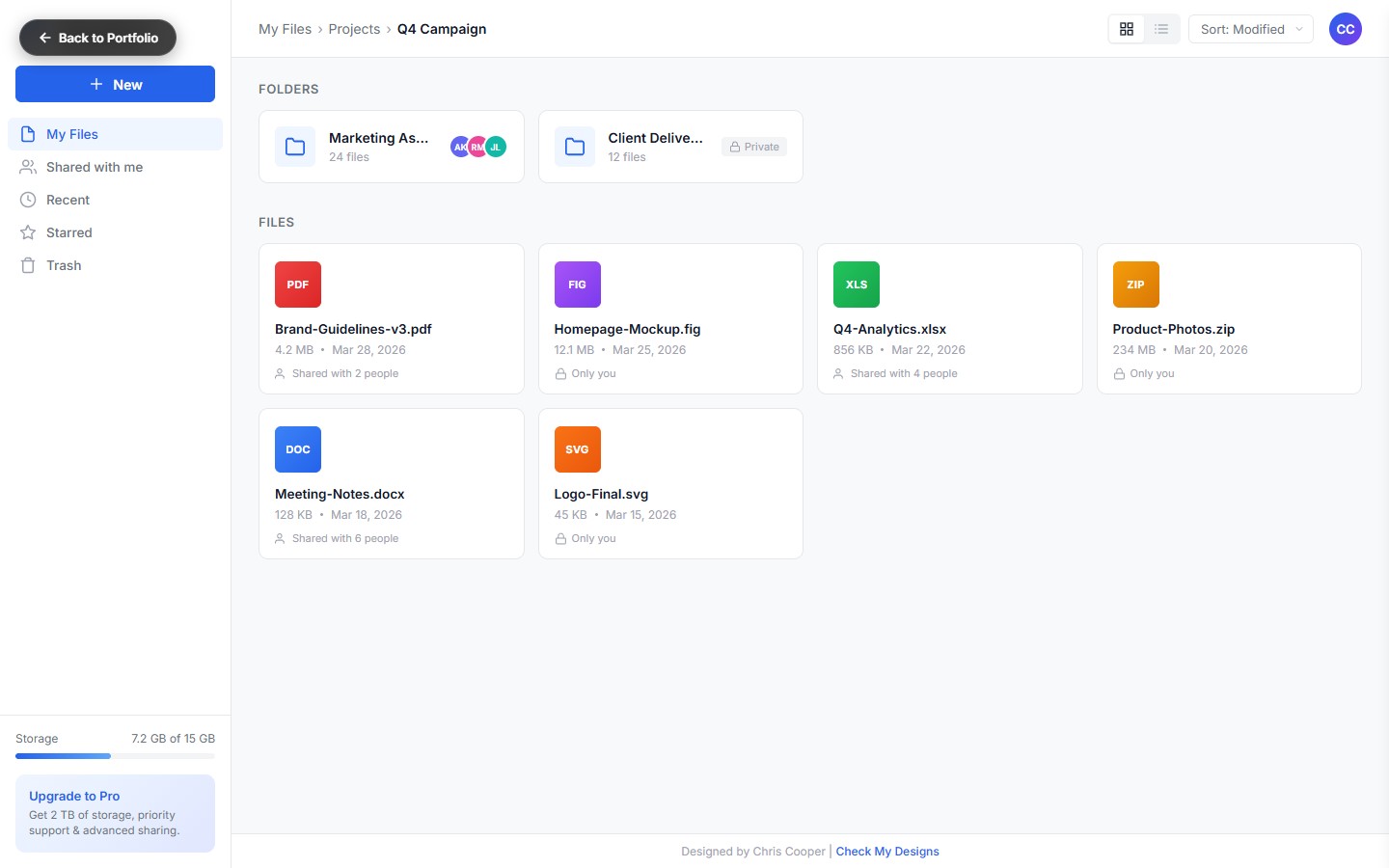 CloudVault File Storage