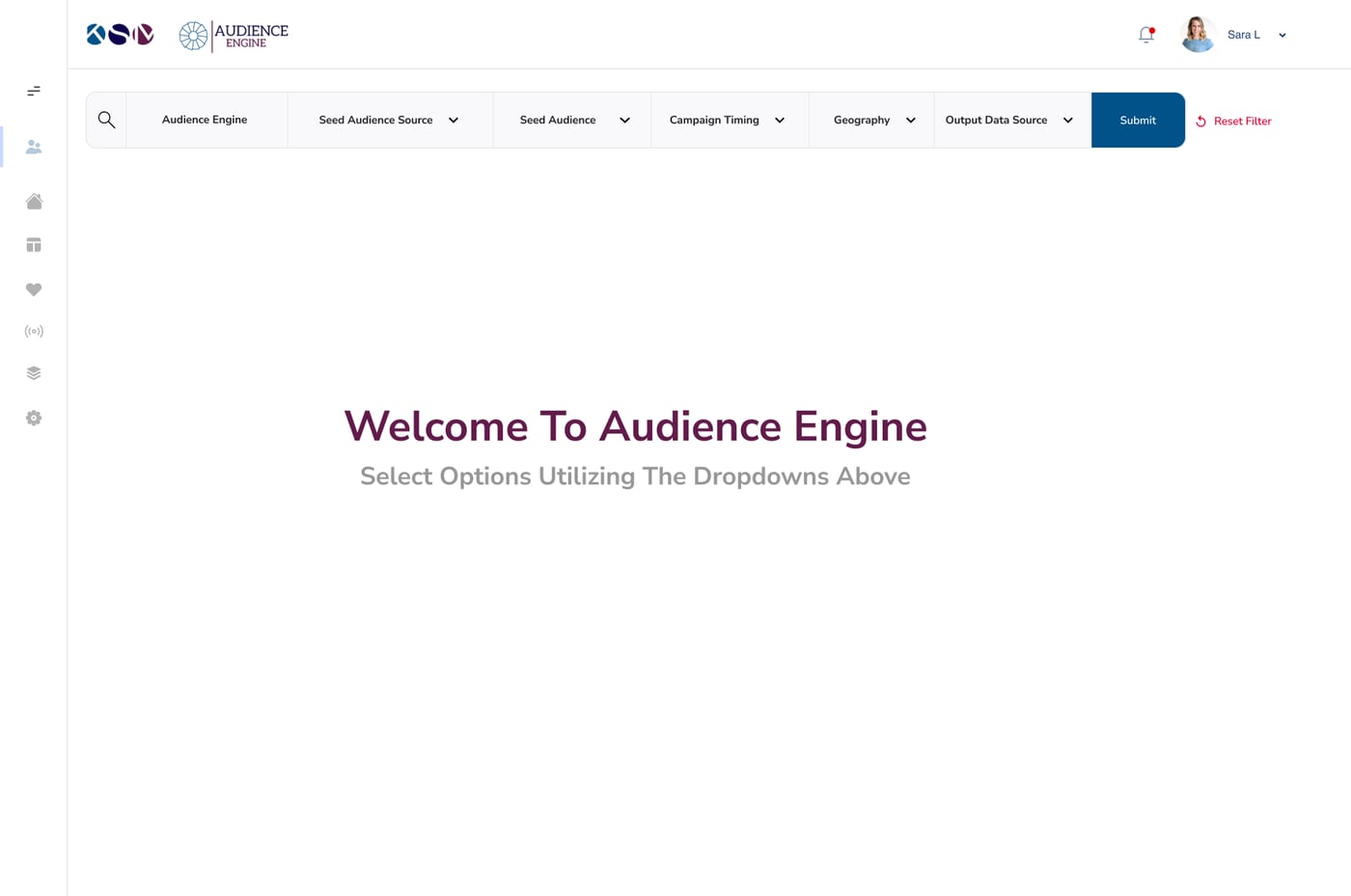 Audience Engine, Main Screen
